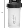 BlenderBottle Classic V2 Shaker Bottle Perfect for Protein Shakes and Pre Workout, 20-Ounce, Clear/Black
