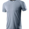 1 Pack High Performance Workout Shirts for Men, Moisture Wicking T-Shirts, Sports Gym Athletic Short Sleeve Tee Tops Grey 2XL