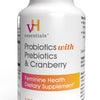 vH essentials Probiotics with Prebiotics and Cranberry Feminine Health Supplement - 120 Capsules