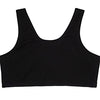 Fruit of the Loom Girls' Cotton Built-up Stretch Sports Bra, Black/White/Heather Grey, 28