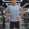 1 Pack High Performance Workout Shirts for Men, Moisture Wicking T-Shirts, Sports Gym Athletic Short Sleeve Tee Tops Grey 2XL