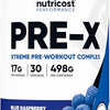 Nutricost Pre-X Xtreme Pre-Workout Powder Complex, Blue Raspberry, 30 Servings, Vegetarian, Non-GMO and Gluten Free