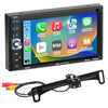 BOSS Audio Systems BCP62-RC Car Stereo - Apple CarPlay, Double Din, 6.2 Inch Capacitive Touchscreen, Bluetooth, No CD DVD Player, AM/FM Radio Receiver, Backup Camera