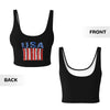 Custom Sports Bra Personalized Yoga Tank Top with Your Own Photo Logo Text for Gym Running, Black-S