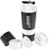 VIGIND Protein Shaker Bottle,16 oz Shake Cup for Protein Powder with Storage,Sports Water Bottle,Non Slip 3 Layer Twist Off 3 oz Cups with Pill Tray Leak Proof Shake Bottles for Protein Mixes