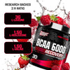 Nutrex Research - BCAA Powder 6000 Amino Acid - 6 Grams of BCAAs Amino Acids Supplement for Post Workout Recovery & Muscle Growth - Amino Energy Workout Recovery Drink (Fruit Punch - 30 Servings)