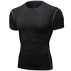 SPVISE Black Compression Shirt Men Short Sleeve Cool Dry Athletic Workout Shirts Sports Baselayer Undershirts Gym Shirt Tops