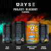 Preentrenamiento Ryse Project Blackout | Bomba, Energía, Fuerza | Cafeína, Vitacolina, Nitratos y Teobromina | 25 porciones (Sunny D Tangy Original)