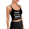 Rtsaiuoi Personalized Yoga Tank Top Design Your Own Sports Vest with Photo Text Logo Name Women's Workout Crop Top, Black, S