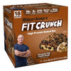 Barras de proteína FITCRUNCH tamaño snack, diseñadas por Robert Irvine, barra horneada de 6 capas, 3 g de azúcar y núcleo de pastel suave (18 barras, masa para galletas con chispas de chocolate)