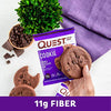Quest Nutrition Galleta proteica con chispas de chocolate doble, alta en proteínas, baja en carbohidratos, 12 unidades