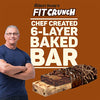 Barras de proteína FITCRUNCH tamaño snack, diseñadas por Robert Irvine, barra horneada de 6 capas, 3 g de azúcar y núcleo de pastel suave (18 barras, masa para galletas con chispas de chocolate)