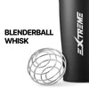 EXTREME Classic Shaker Bottle with Wire Whisk, Perfect for Protein Shakes and Pre Workout, Leak Proof Shaker Cups, BPA Free, Dishwasher SAFE, 24 Ounce, Black