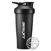 EXTREME Classic Shaker Bottle with Wire Whisk, Perfect for Protein Shakes and Pre Workout, Leak Proof Shaker Cups, BPA Free, Dishwasher SAFE, 24 Ounce, Black