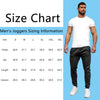 JIHUILAI Black Men's Sweatpants Fleece Active Workout Jogger Sweatpants for Men Running Gym with Pockets XL