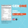 GenOne Whey Protein Powder Isolate, 25g Protein and 6.5g BCAAs per Serving, Vanilla Ice Cream, Low Carb, Fast Digesting, 30 Servings, 2.25 LB
