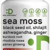 DEAL SUPPLEMENT Irish Sea Moss 7000mg Per Serving, 240 Veggie Capsules – 14 Superfood Complex – 3000mg Black Seed Oil, 2000mg Ashwagandha, 600mg Ginger