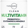 Type Zero Multivitamin Capsules (120 Capsules) (1300 mg) - with Probiotics + 22 Vitamins and Minerals, GMO-Free