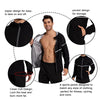 NINGMI Men Sauna Suit Sweat Jackets Long Sleeve Shirt Hood Zipper Workout Top Body Shaper Fitness Gym