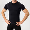 SPVISE Black Compression Shirt Men Short Sleeve Cool Dry Athletic Workout Shirts Sports Baselayer Undershirts Gym Shirt Tops