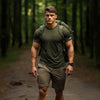 Athletic Shirt for Men Dry Fit(Army Green,L)