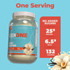 GenOne Whey Protein Powder Isolate, 25g Protein and 6.5g BCAAs per Serving, Vanilla Ice Cream, Low Carb, Fast Digesting, 30 Servings, 2.25 LB