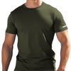 Athletic Shirt for Men Dry Fit(Army Green,L)