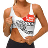 Generic Custom Women's Sports Bra Personalized Photo Name Logo Text Workout Tank Tops Crop Tank Top White, XX-Large