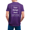 Custom T Shirts Made in USA Bulk Customized Heavy Cotton T Shirts for Men Women Design Your Own Personalized Shirts with Logo Text,Purple,X-Small