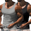 TRFIC Men's Workout Tank Top 2 Pack Casual Soft Sleeveless Gym Muscle Shirts Bodybuilding Tee Grey