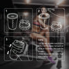 VIGIND Protein Shaker Bottle,16 oz Shake Cup for Protein Powder with Storage,Sports Water Bottle,Non Slip 3 Layer Twist Off 3 oz Cups with Pill Tray Leak Proof Shake Bottles for Protein Mixes