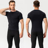 SPVISE Black Compression Shirt Men Short Sleeve Cool Dry Athletic Workout Shirts Sports Baselayer Undershirts Gym Shirt Tops