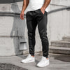 JIHUILAI Black Men's Sweatpants Fleece Active Workout Jogger Sweatpants for Men Running Gym with Pockets XL