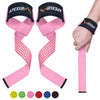 APEXUP Weight Lifting Straps for Weightlifting, Lifting Wrist Straps Gym, Deadlift Straps, Anti Slip Silicone and Neoprene Padded Weightlifting Straps Men Women Powerlifting, Strength Training (Pink)
