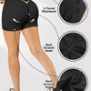 Black Gym Shorts Women, Seamless Scrunch Butt Booty Lifting Workout Shorts, High-Waisted Stretchy Yoga Leggings Athletic Shorts Pants for Squat Proof Contour Fitness Muscle Sport Running Biker Active