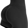 Black Gym Shorts Women, Seamless Scrunch Butt Booty Lifting Workout Shorts, High-Waisted Stretchy Yoga Leggings Athletic Shorts Pants for Squat Proof Contour Fitness Muscle Sport Running Biker Active