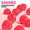 Creatine Monohydrate Gummies 5000mg for Men & Women, Gomitas de Creatina 5g Creatine Monohydrate, 0g Sugar Chewables Creatine Pre-Work Out for Muscle Strength, Vegan,120 Count (120 Count, Strawberry)