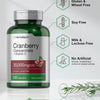 Horbäach Cranberry Concentrate Extract Pills + Vitamin C | 30,000mg | 120 Capsules | Triple Strength Ultimate Potency Formula | Non-GMO and Gluten Free Supplement