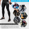 Smatstyle Men’s Compression Pants Athletic Compression Leggings Sports Tights Fit Running Base Layer Workout Basketball Gym Black