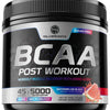 Amino Muscle Recovery Powder with BCAAs - After Workout Recovery Drink for Women & Men - BCAA Branched Chain Amino Acids - Pre Workout Sport Energy Mix - Keto, Caffeine Free, Watermelon - 45 Servings