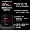 SEALFIT Testosterone Booster for Men. 5-in-1 Supplement with Boron, Tongkat Ali, Fadogia Agrestis, Stinging Nettle Root, and Saw Palmetto. for Energy Boost, Strength, & Muscle Recovery. 60 Capsules