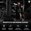 RDX Boxing Gloves, Pro Training Sparring, Maya Hide Leather, Muay Thai MMA Kickboxing, Men Women Adult, Heavy Punching Bag Focus Mitts Pads Workout, Ventilated Palm, Multi Layered, 8 10 12 14 16 18 Oz