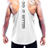Boyzn Men's Dry Fit Y-Back Muscle Workout Tank Tops Gym Muscle Tee Athletic Training Gym Tank Top Fitness Bodybuilding Sleeveless T Shirts White-XL