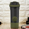 Artoid Sports Protein Shaker Bottle, 24-Ounce, Dual Mixing Technology, BPA Free, Black/Moss Green