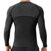 SPVISE Black Compression Long Sleeve Shirt Men Performance Workout Running T-Shirts Breathable Gym Compression Tops for Men