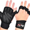 AYRO Ventilated Workout Gloves for Men & Women, Weightlifting & Gym Gloves with Built-in Wrist Wraps - Ideal for Fitness & Lifting (Vent Glove, Large)