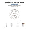 BooMetCheer 4 Pcs 2.1-Inch Large Size Shaker Balls for Protein Shakes,Milkshake and Salad Dressing,304 Stainless Steel Shaker Ball