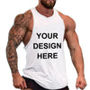 Custom Mens Tank Top Muscle Tops Personalized Sleeveless Shirts Design Your Own Undershirt for Gym Workout, White, M