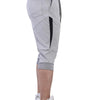 FIRSTGYM Mens 3/4 Tapered Fit Jogger Pants Casual Workout Gym Capris Jogger Shorts Light Grey