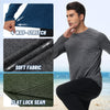 3 Pack Long Sleeve Shirts for Men - Dry Fit Moisture Wicking UV Sun Protection T-Shirts for Fishing Workout Athletic Gym
